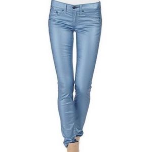 rag & bone metallic skinny jeans/ leggings
